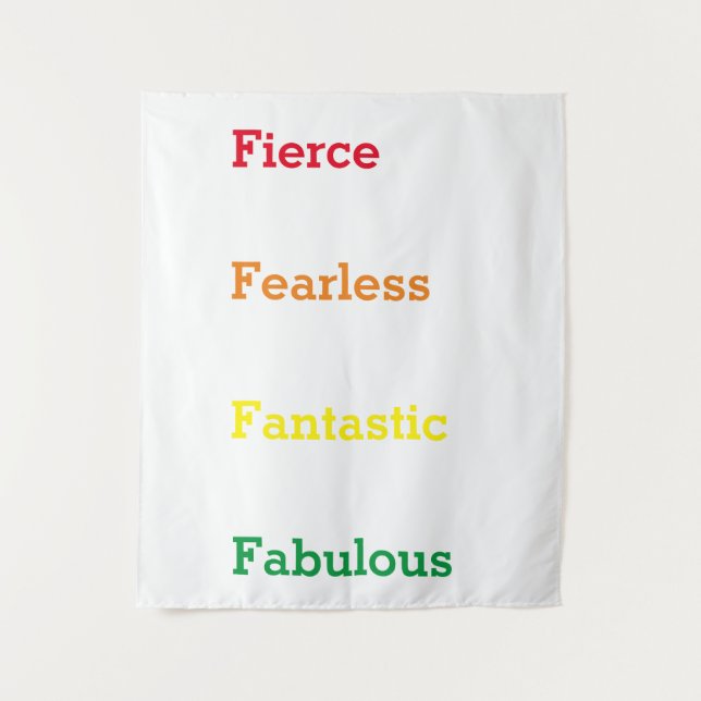 Fierce Fantless Fantastische Fabelziffer Wandteppich (Vorderseite)