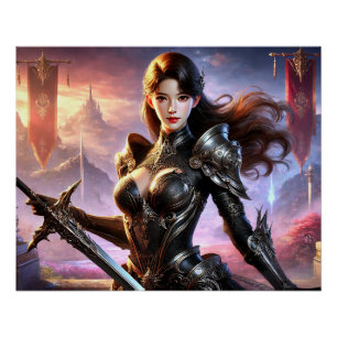 Fierce Femme Guerrier Posters de bataille Force ép