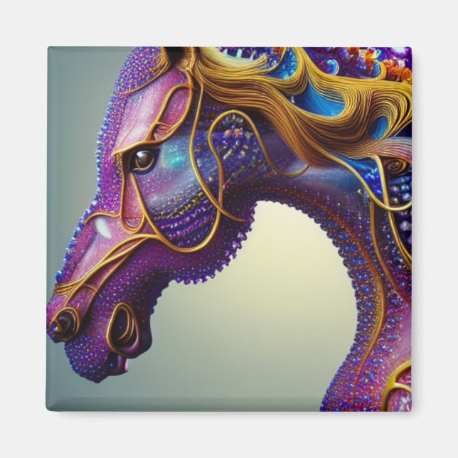 Fierce Fractural Gems Horse Head Magnet (Vorne)