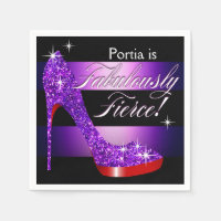 Fierce Glittery Stiletto Stripe lila