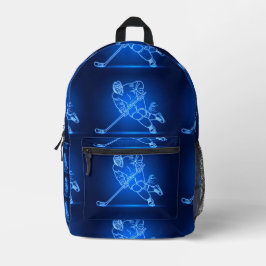 Fierce Hockey Player Backpack Bedruckter Rucksack
