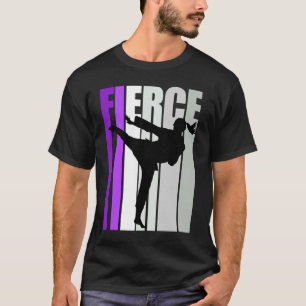 Fierce Karate Birthday farbenfrohe schwarze Gürtel T-Shirt