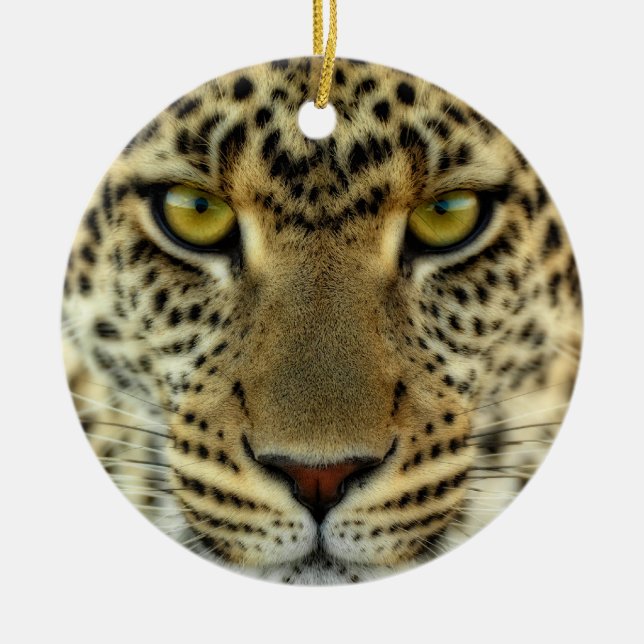 Fierce Leopard Keramikornament (Vorne)