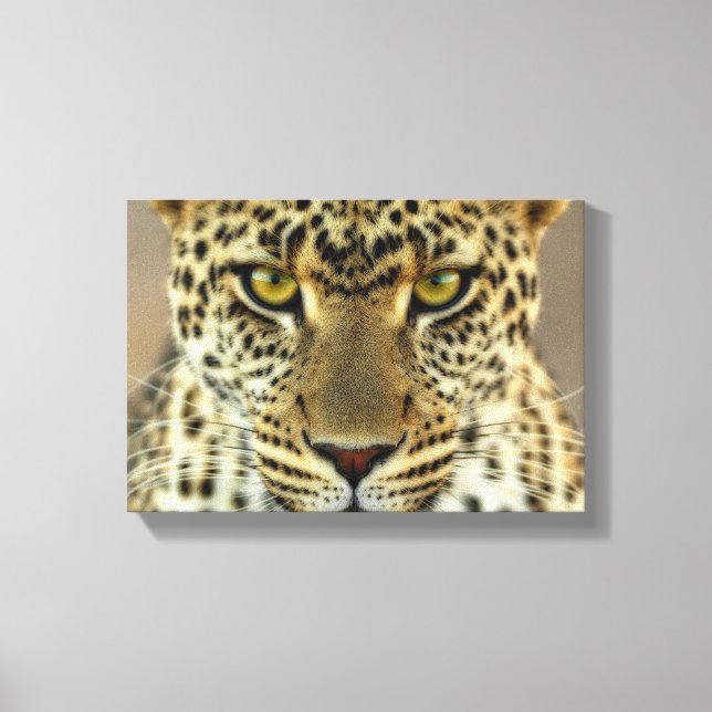 Fierce Leopard Leinwanddruck (Vorderseite)