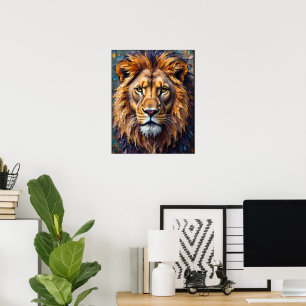 Fierce Lion Nah-up Poster