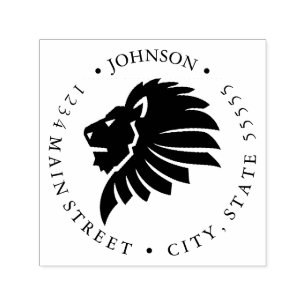 Fierce Lion Return Label Permastempel