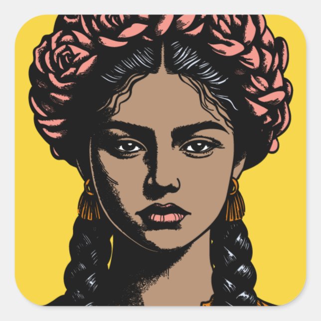 Fierce Mexican Beauty Stickers (Vorderseite)