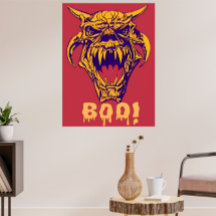 Fierce Monster BOO Halloween Beängstigend Design P