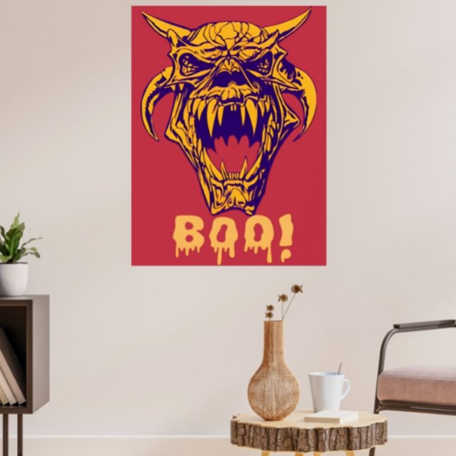 Fierce Monster BOO Halloween Beängstigend Design P Poster (Von Creator hochgeladen)