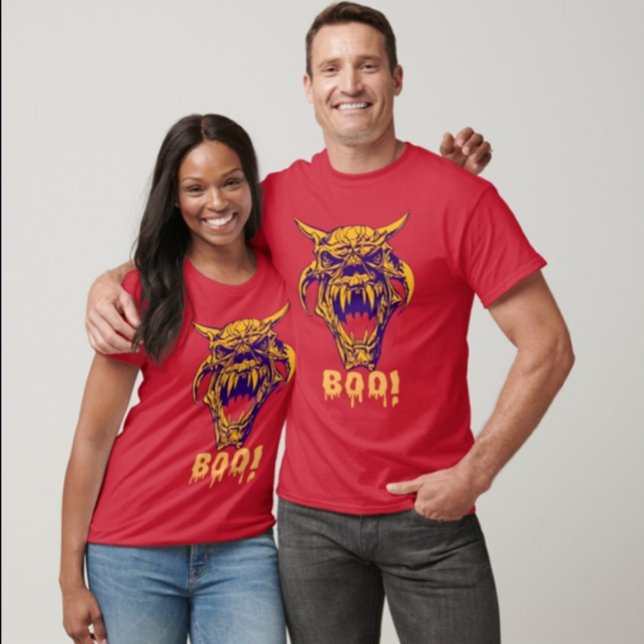 Fierce Monster BOO Halloween Beängstigend Design T T-Shirt (Von Creator hochgeladen)