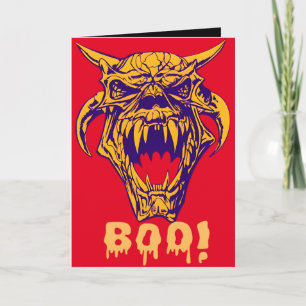 Fierce Monster BOO Halloween Beängstigende Design Karte