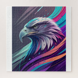 Fierce Neon Eagle — Stilisierter Kopf mit geometri