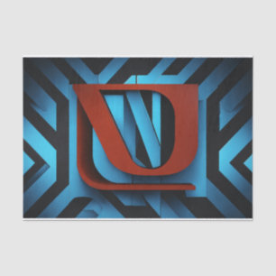 Fierce Netflix-Logo auf schwarzem und blauem Hinte Seidenpapier
