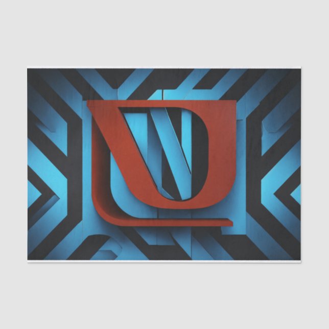 Fierce Netflix-Logo auf schwarzem und blauem Hinte Seidenpapier (Vorderseite)