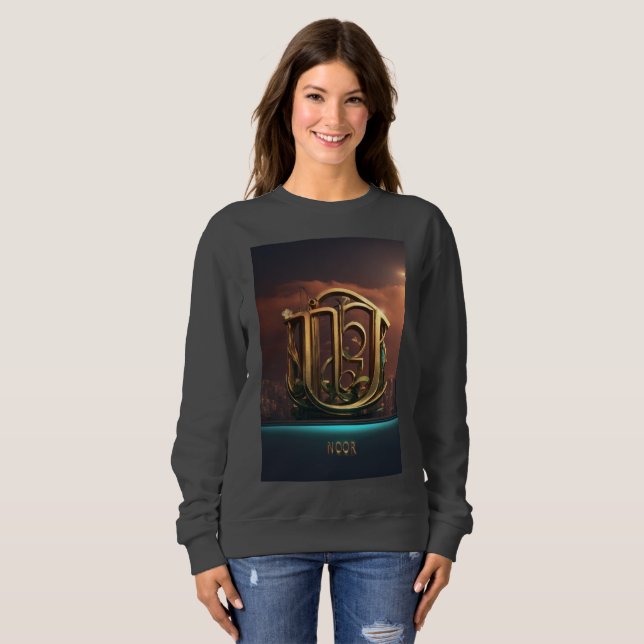 Fierce "Noor" 3D-Logo-Design für Frauen Sweatshirt (Vorne ganz)