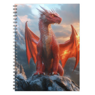 Fierce Orange Angry Dragon Notizblock