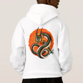 Fierce orange Dragon Hoodie