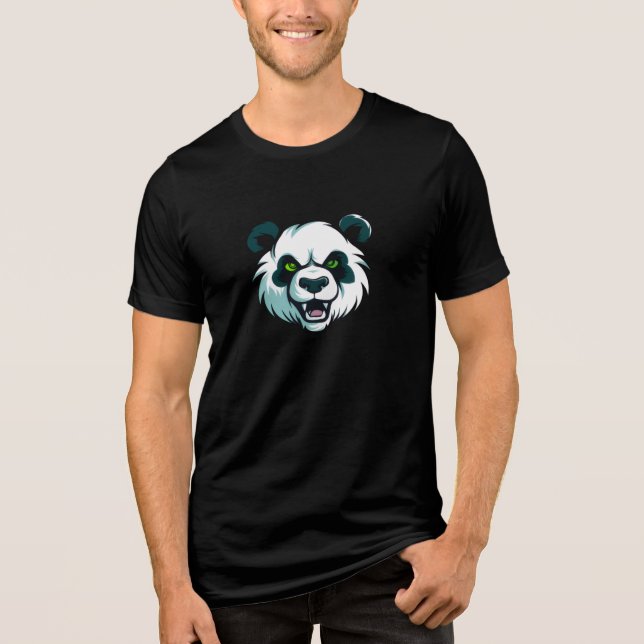 Fierce Panda – Angry & Bold Graphic  Tri-Blend Shirt (Vorderseite)