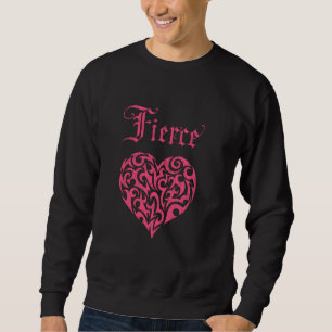 Fierce Pink Heart Tribal Vintag Sweatshirt