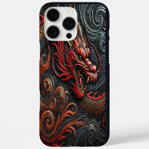 Fierce Red Dragon Relief Art iPhone 16 Pro Max Hülle