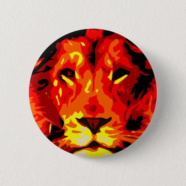 Fierce Red Lion Button (Vorderseite)
