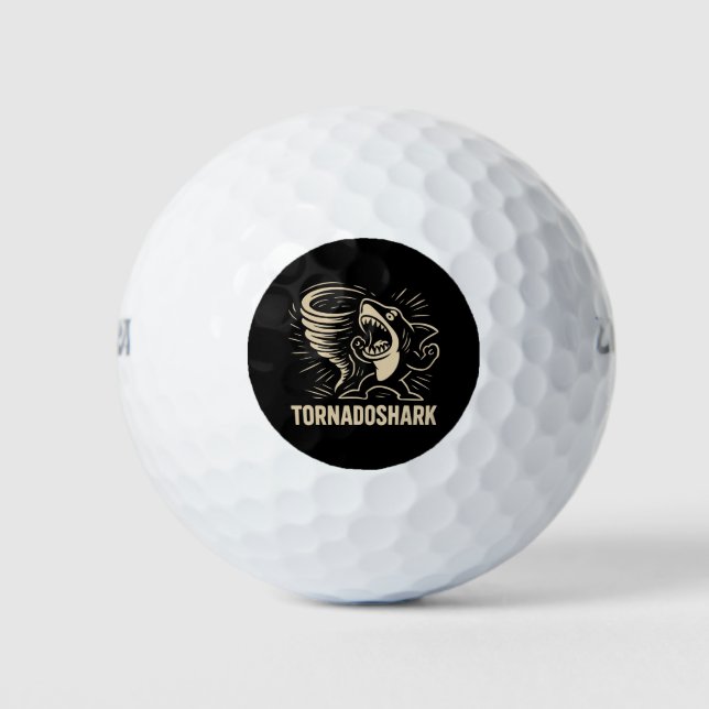 Fierce shark tornado art design for viral golfball (Vorderseite)