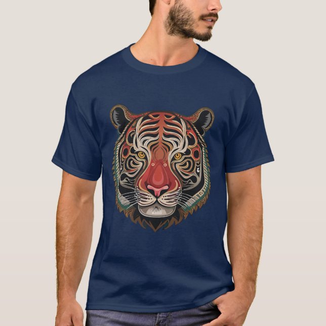 Fierce Stamm Tiger Face T-Shirt (Vorderseite)