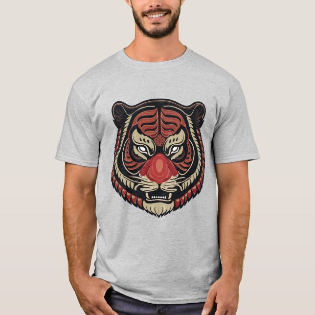 Fierce Stamm Tiger Face T-Shirt (Vorderseite)