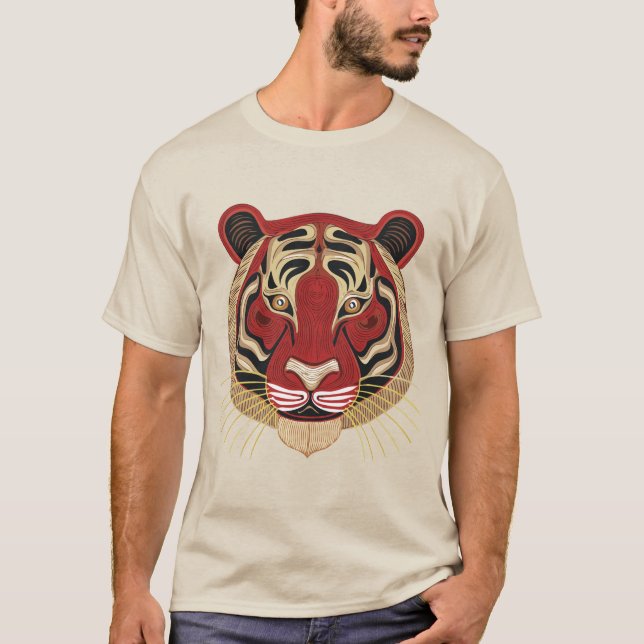 Fierce Stamm Tiger Face T-Shirt (Vorderseite)