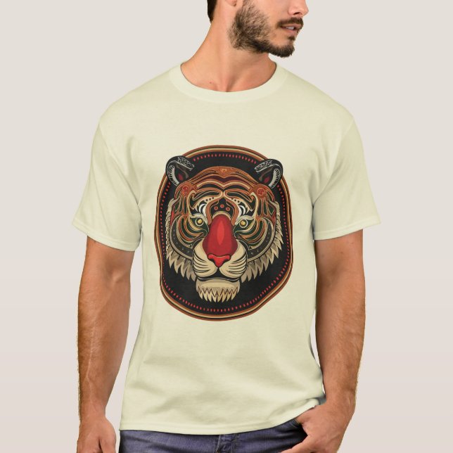 Fierce Stamm Tiger Face T-Shirt (Vorderseite)