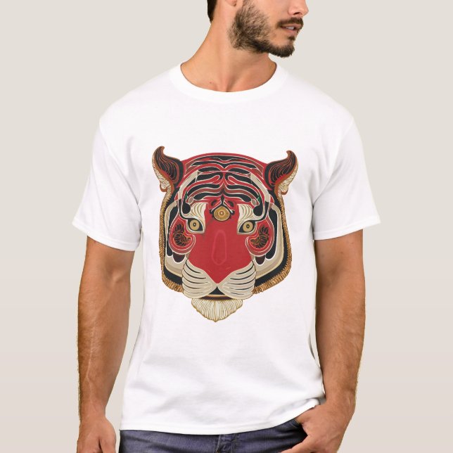 Fierce Stamm Tiger Face T-Shirt (Vorderseite)