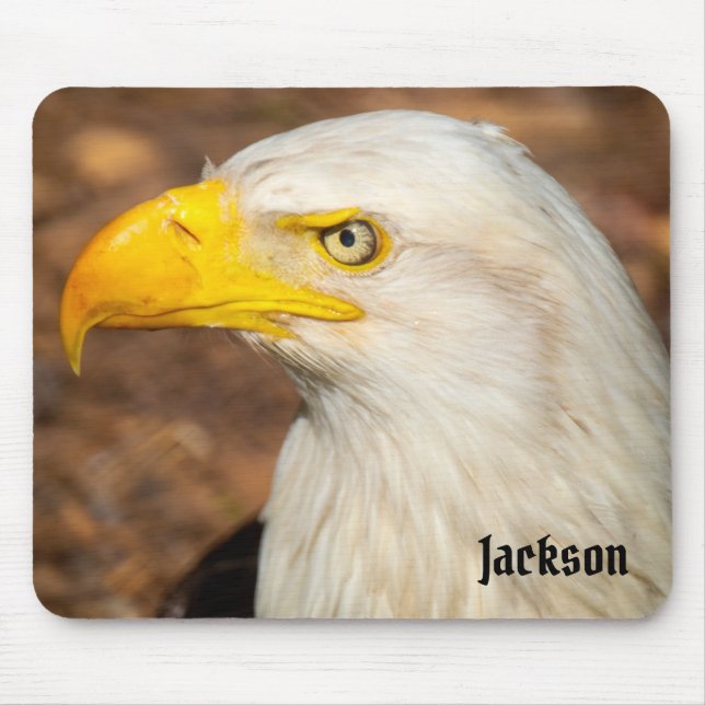 Fierce Stare of the Eagle Individuelle Name Mousepad (Vorne)