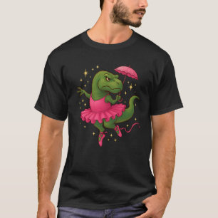 Fierce T-Rex Ballerina Shirt - Funny Pink Dinosaur