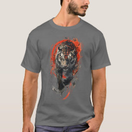 Fierce Tiger in Bewegung T-Shirt