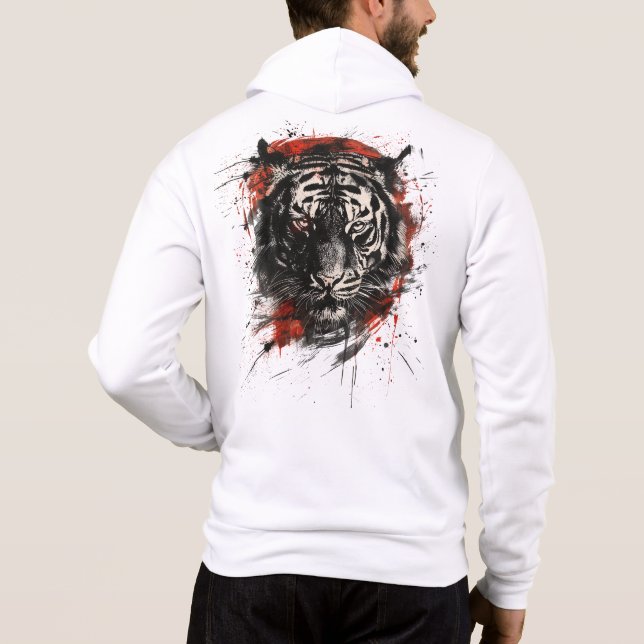 Fierce Tiger Ink Splash Hoodie (Rückseite)