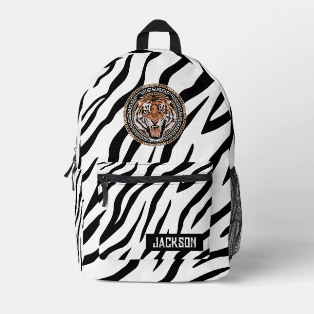 Fierce Tiger Luxury Bedruckter Rucksack (Vorderseite)