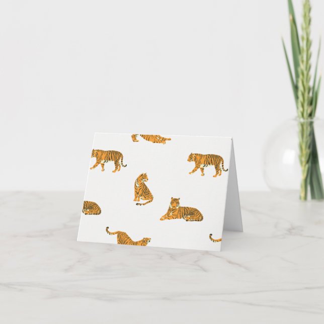 "Fierce" Tiger Note Card Karte (Vorderseite)