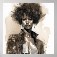 Fierce und das modische Melanin Beauty Illustriert