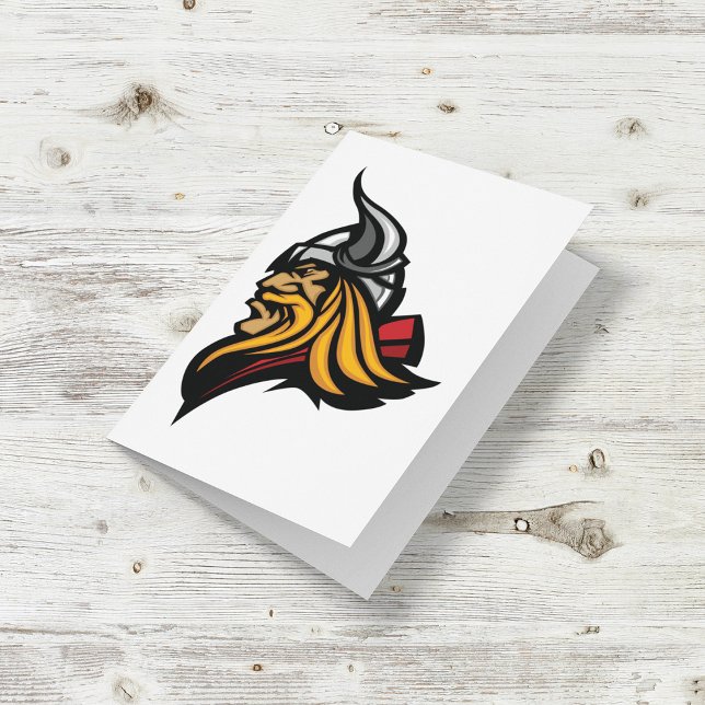 Fierce Viking Warrior Head Northelm und Bart Karte (Von Creator hochgeladen)