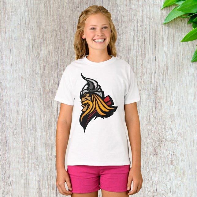 Fierce Viking Warrior Head Northelm und Bart T-Shirt (Von Creator hochgeladen)