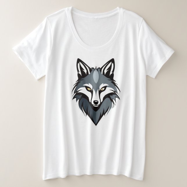 Fierce Wolf Face Tee - Bold & Stylish par WildAura (Design devant)