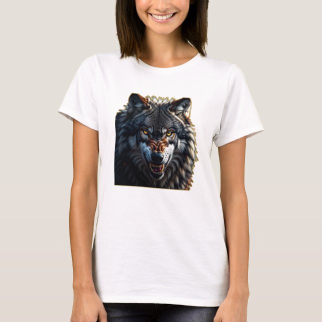 Fierce Wolf – Symbol of Strength and Freedom T-Shirt (Vorderseite)