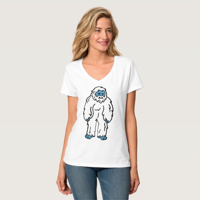 Fierce Yeti - Arktische Mythische Bestie T-Shirt (Vorderseite Vollansicht)