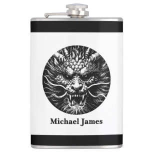 Fiercer Drache Personalisiert Flachmann