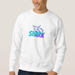 Fierces Hai-Logo mit Farbverlauf Kühner Ozean Sweatshirt
