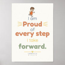 Fière | Affiche d'affirmation pour enfants
