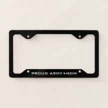 Fière Armée Maman Militaire Noir Licence Plate Cad