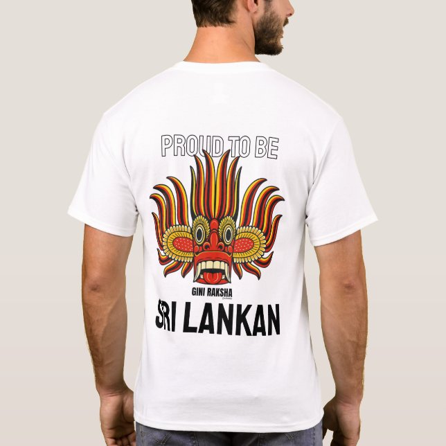 Fière d'être une T-shirt sri-lankaise - Feu de Gin (Dos)