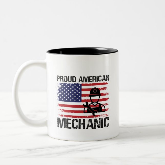 Fière journée américaine du travail mécanique Mug (Gauche)