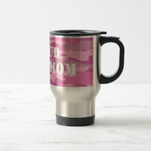 Fière maman de l'armée voyage tasse avec camo de